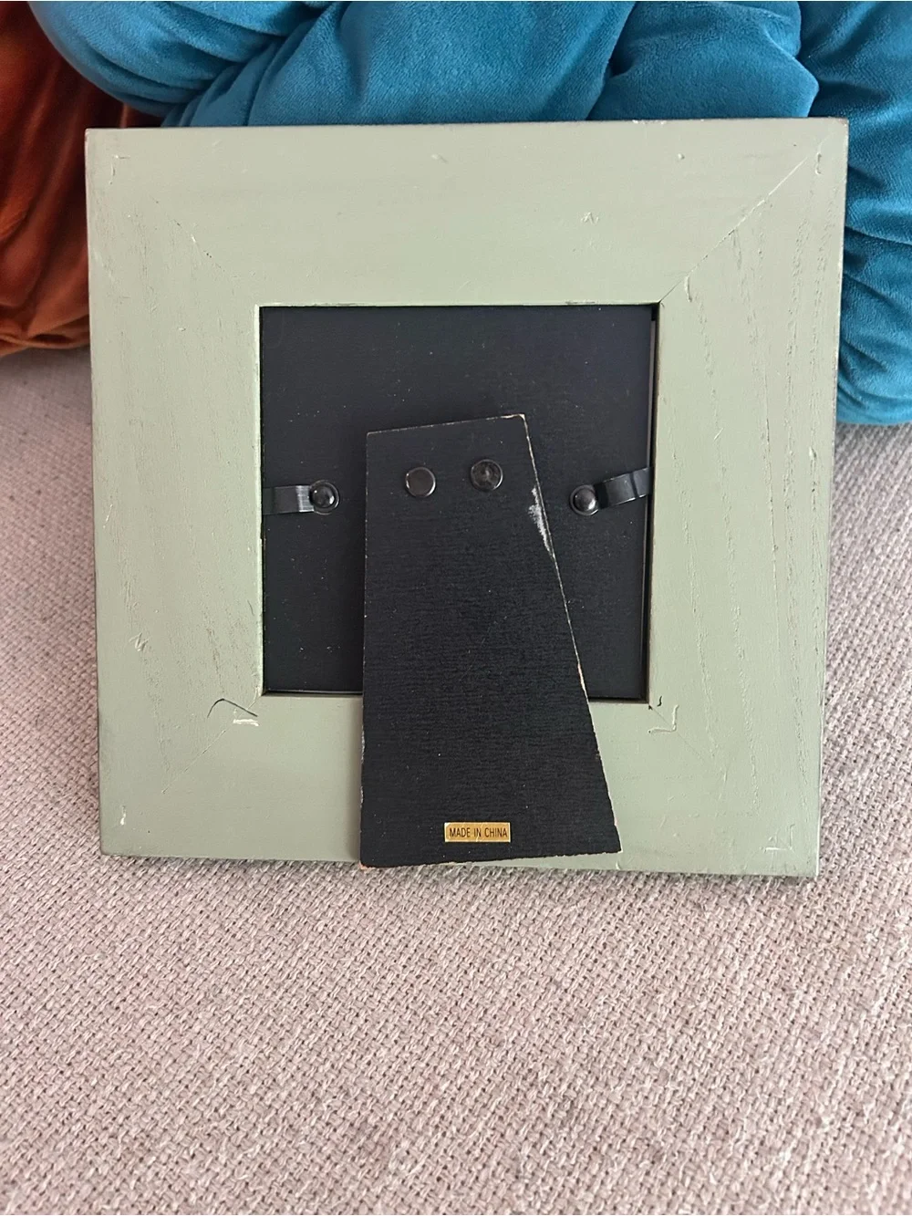 Green Wood Picture Frames Lot of 2 Home Decor Cottagecore Farmhouse Style Photo